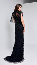 ELLEN BEADED GOWN IN BLACK
