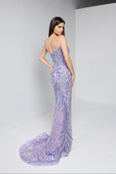 MARINA BUSTIER GOWN IN LAVENDER
