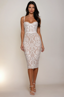 CLEA LACE BANDAGE DRESS IN WHITE - 2 COLORS