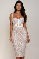 CLEA LACE BANDAGE DRESS IN WHITE - 2 COLORS