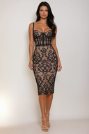 CLEA LACE BANDAGE DRESS IN BLACK - 2 COLORS