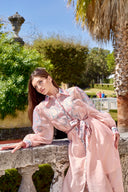 THE CELINE DRESS IN BLUSH ORNAMENT