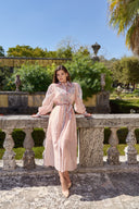 THE CELINE DRESS IN BLUSH ORNAMENT
