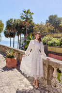 THE ISABELLE LACE MAXI DRESS IN WHITE