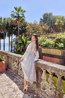 THE ISABELLE LACE MAXI DRESS IN WHITE
