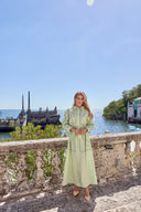 THE ISOLA LINEN DRESS IN MINT
