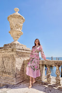 THE ROSA MIDI DRESS IN BABY PINK