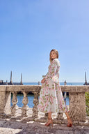 THE MARCELLE DRESS IN SAKURA BABY BLUE BLOOM