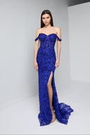 ELARA BUSTIER GOWN IN BLUE