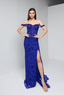 ELARA BUSTIER GOWN IN BLUE