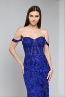 ELARA BUSTIER GOWN IN BLUE