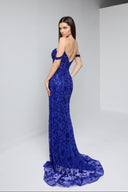 ELARA BUSTIER GOWN IN BLUE