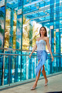 OLANA BUSTIER IN BABY BLUE