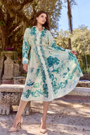 THE AMÉLIE DRESS IN EMERALD TOILE