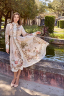 JULIETTE FLORAL BEIGE DRESS