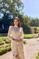 APRIL LONG FLOWY DRESS IN LIGHT YELLOW