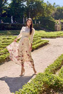 APRIL LONG FLOWY DRESS IN LIGHT YELLOW