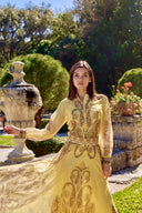 LEA LONG PRINT DRESS IN YELLOW