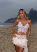 FLORAL BUTTERFLY TOP