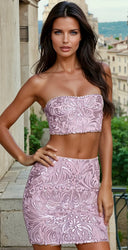 LEANN TWO PIECE SET IN CHROME