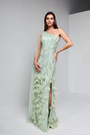 PALOMA BEADED GOWN IN MINT