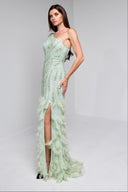 PALOMA BEADED GOWN IN MINT