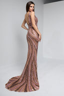 ARIANNE BEADED GOWN IN CHAMPAGNE