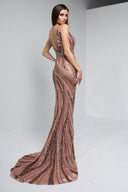 ARIANNE BEADED GOWN IN CHAMPAGNE