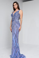 ARIANNE BEADED GOWN IN LAVENDER