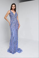 ARIANNE BEADED GOWN IN LAVENDER
