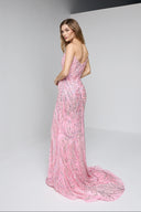 MARINA BUSTIER GOWN IN PINK