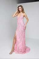 MARINA BUSTIER GOWN IN PINK
