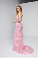 MARINA BUSTIER GOWN IN PINK