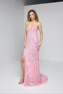 MARINA BUSTIER GOWN IN PINK