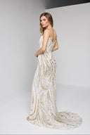 MARINA BUSTIER GOWN IN WHITE