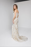 MARINA BUSTIER GOWN IN WHITE