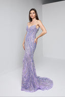 MARINA BUSTIER GOWN IN LAVENDER