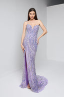 MARINA BUSTIER GOWN IN LAVENDER