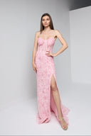 ELARA BUSTIER GOWN IN PINK