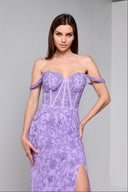 ELARA BUSTIER GOWN IN LAVENDER