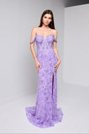 ELARA BUSTIER GOWN IN LAVENDER