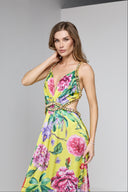 ANGELIE LONG DRESS IN YELLOW