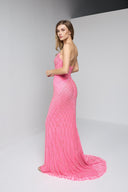 SERENA BEADED GOWN IN PINK