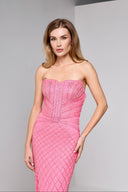 SERENA BEADED GOWN IN PINK