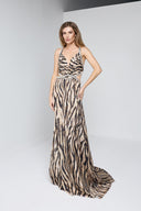 ANGELIE LONG DRESS IN NUDE