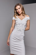 KAYLEEN BANDAGE DRESS IN WHITE