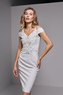 KAYLEEN BANDAGE DRESS IN WHITE