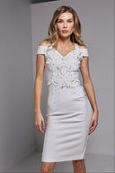 KAYLEEN BANDAGE DRESS IN WHITE