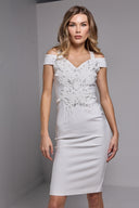 KAYLEEN BANDAGE DRESS IN WHITE