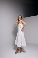 SOLEIL MIDI LINEN DRESS